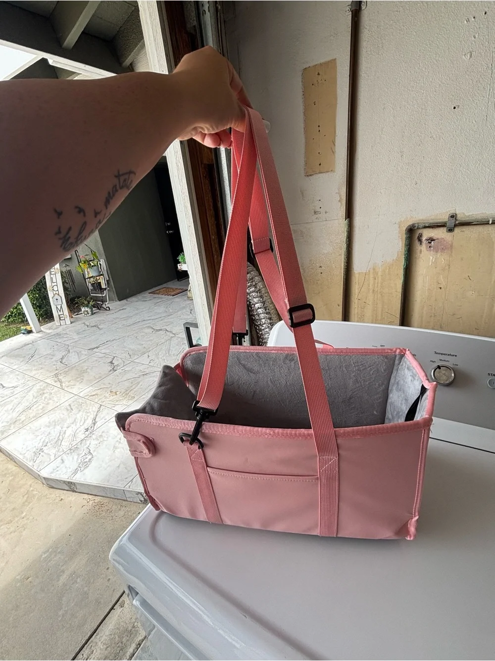 Pink Pet Travel Carrier Tote - Comfortable Soft-Sided Dog Carrier